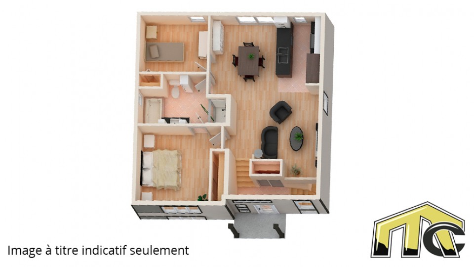 Unique contemporain plan
